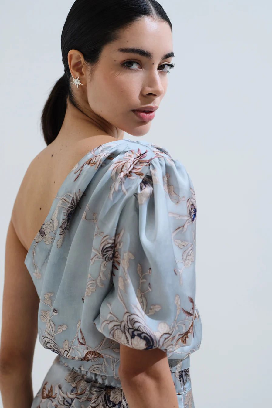 One shoulder off blouse