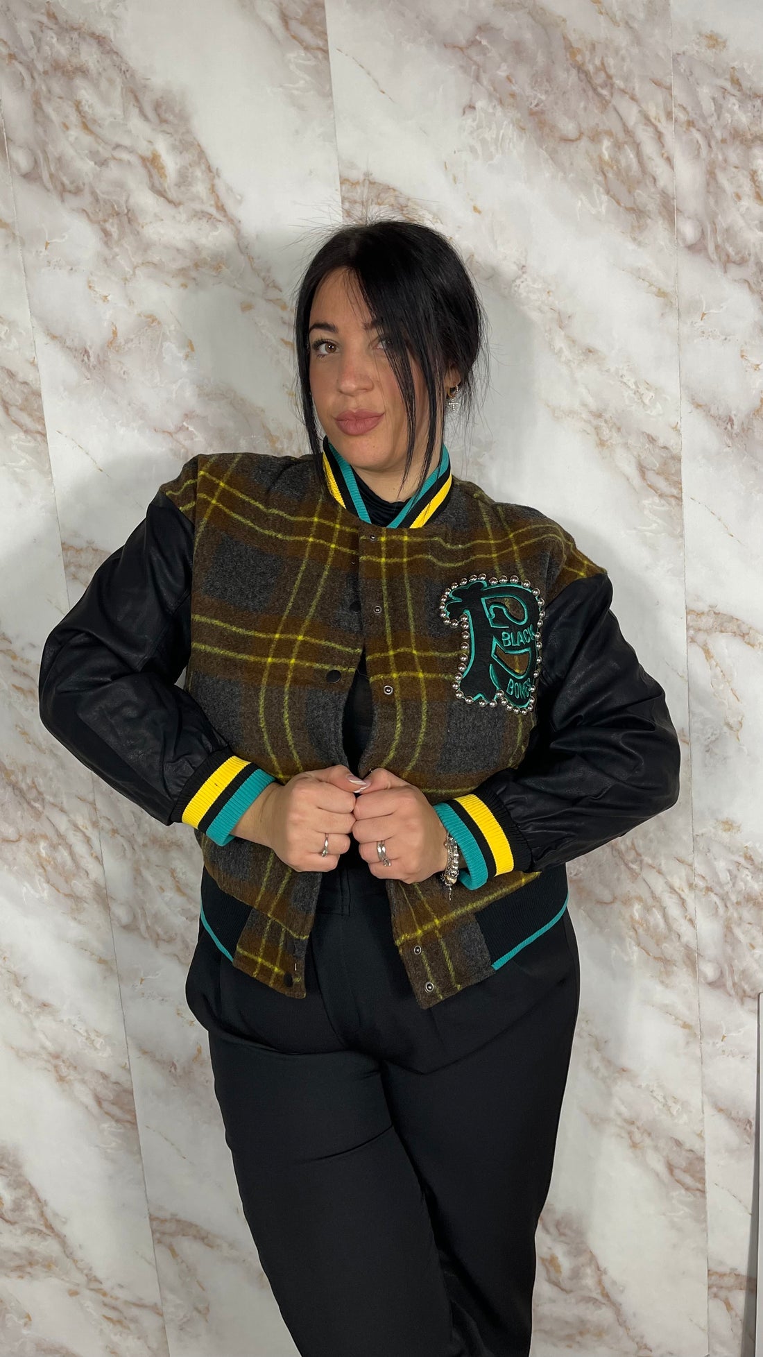 Plaid Varsity Jacket