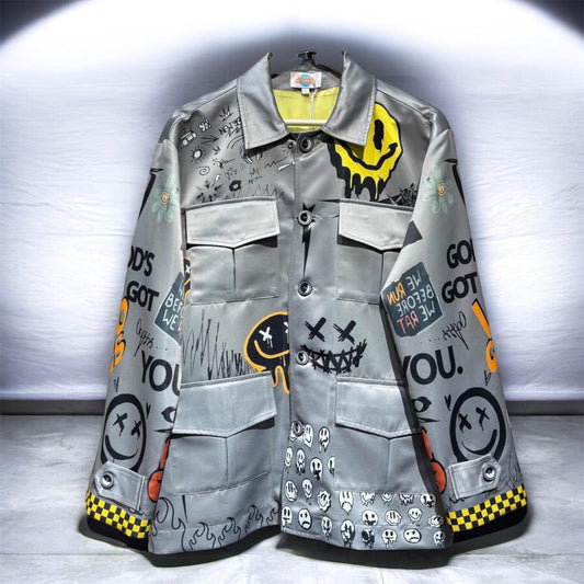 Never On Sunday “Urban Rebel” Utility Jacket Grey