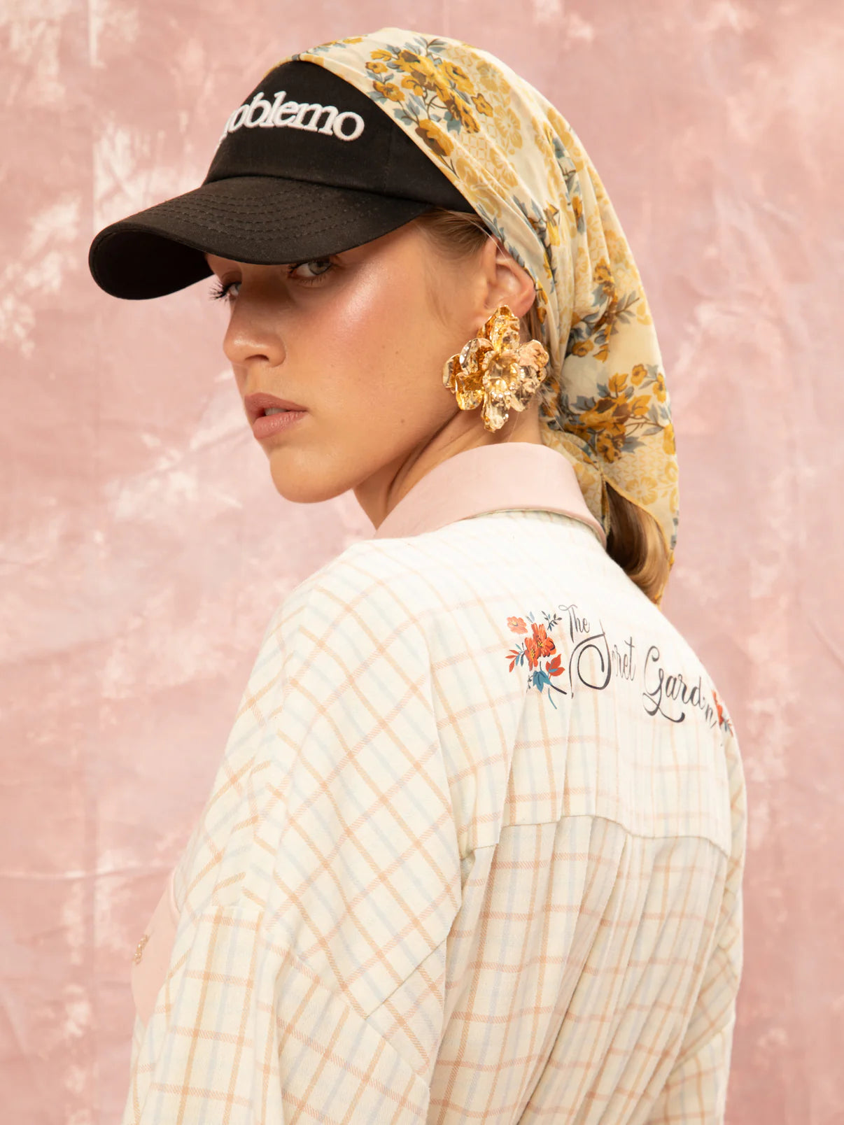 WE__ARE
CHECKED MIDI SHIRT DRESS - OFF-WHITE