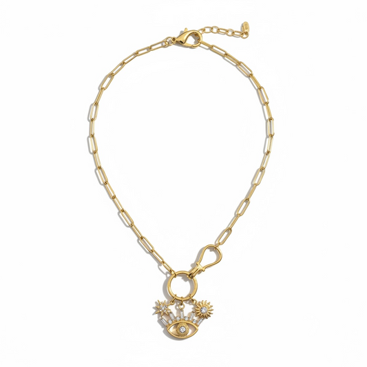 Evil Eye Lock Necklace