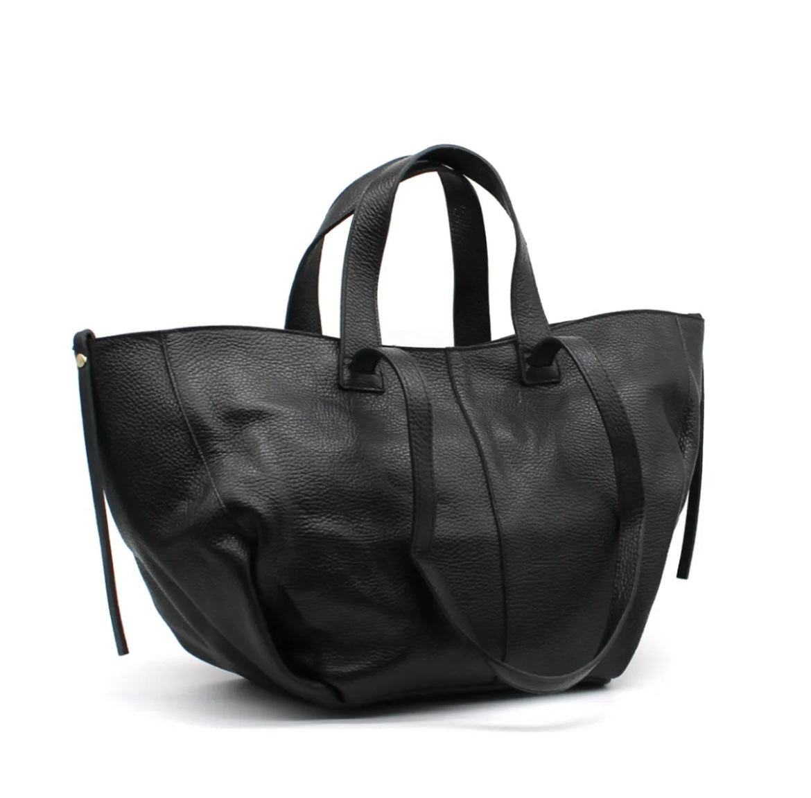 LEATHER BLACK BEERA BAG