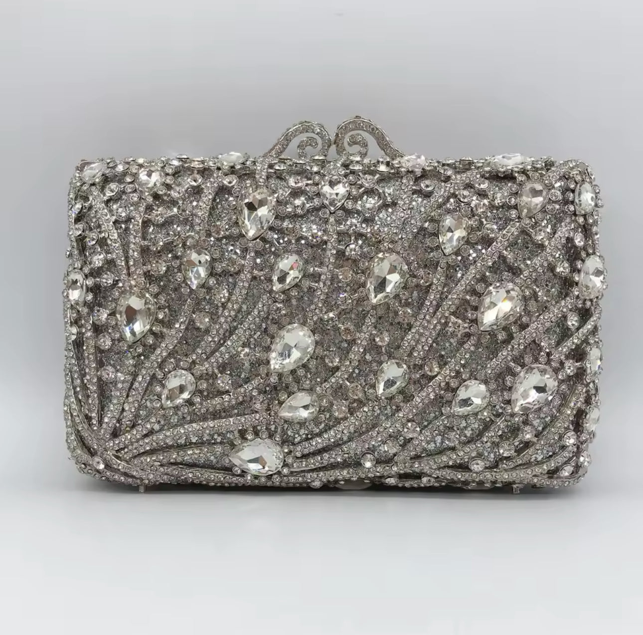 Sliver Rhinestone Evening Bags Design Lady Day Clutch Wedding Party Handbags Female Diamond Purse Bridal Wallet Bags