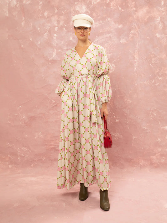 WE__ARE
V-NECK MAXI DRESS - ROSES