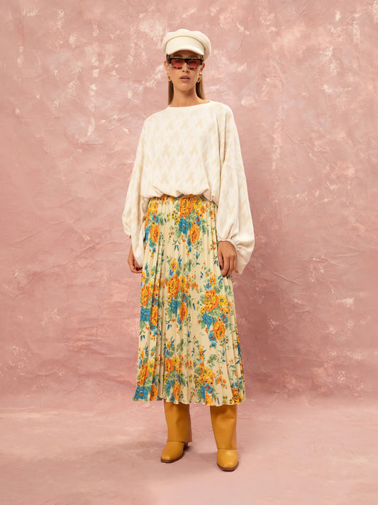 WE__ARE
PLEATED MAXI SKIRT - TAPETSARIA CREAM