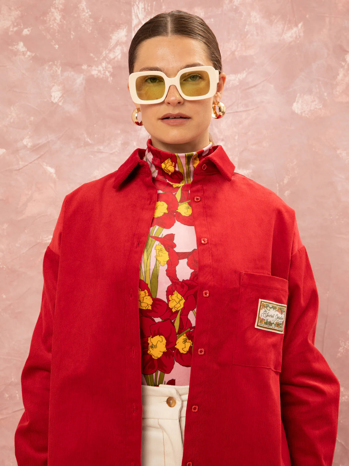 WE__ARE
OVERSIZED CORDUROY SHIRT - RED