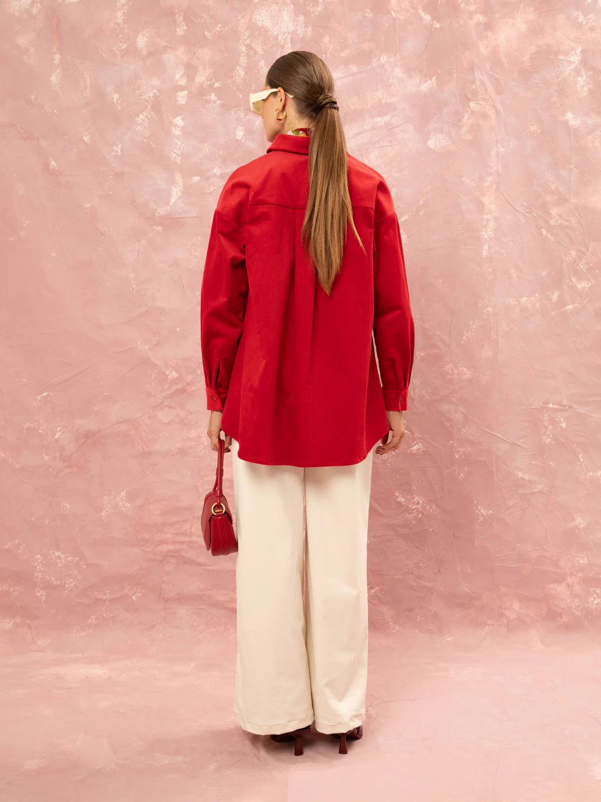 WE__ARE
OVERSIZED CORDUROY SHIRT - RED