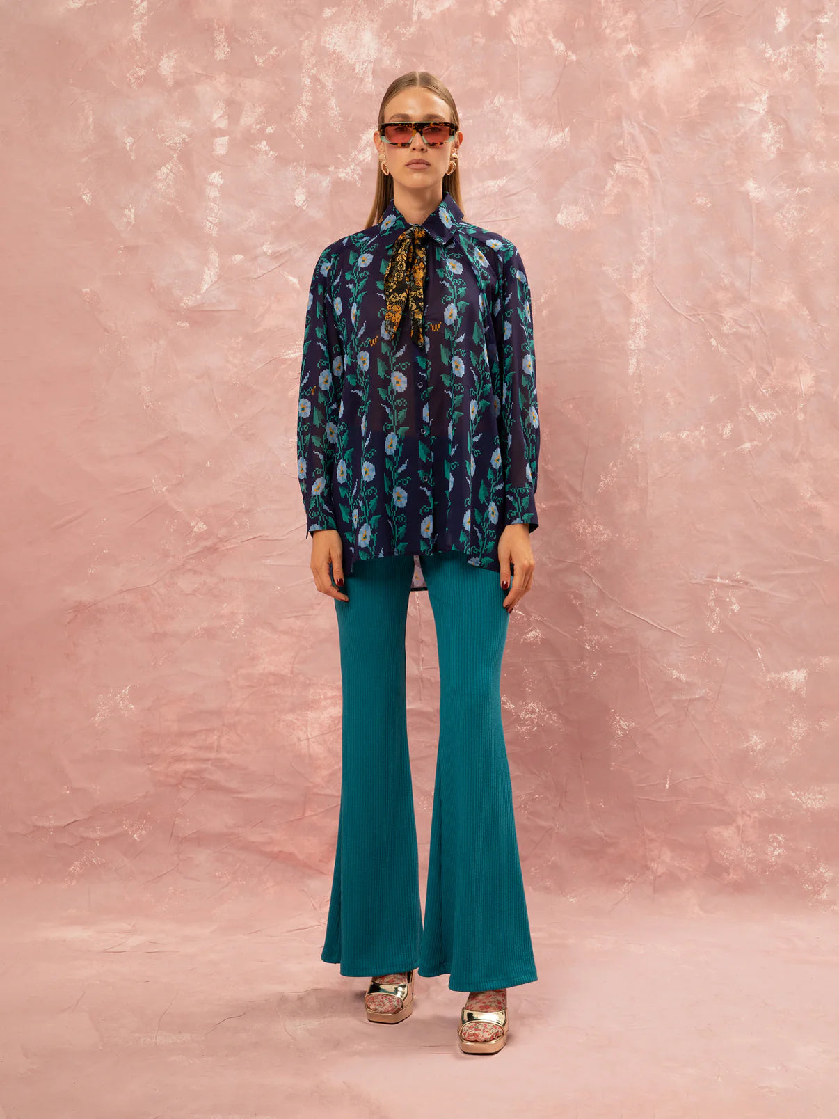 WE__ARE
OVERSIZED CHIFFON SHIRT - MOONFLOWERS