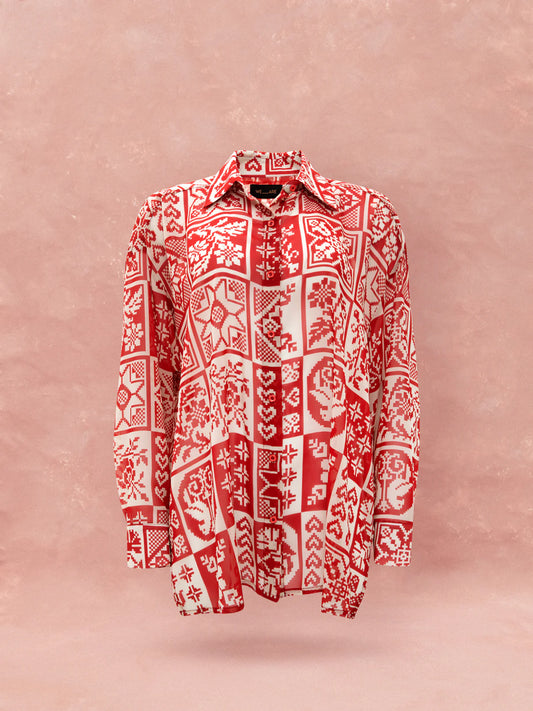 WE__ARE
OVERSIZED CHIFFON SHIRT - KOUVERTA