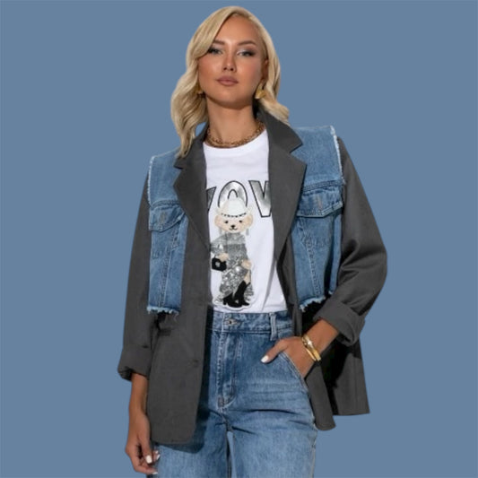 Denim Blazer Grey