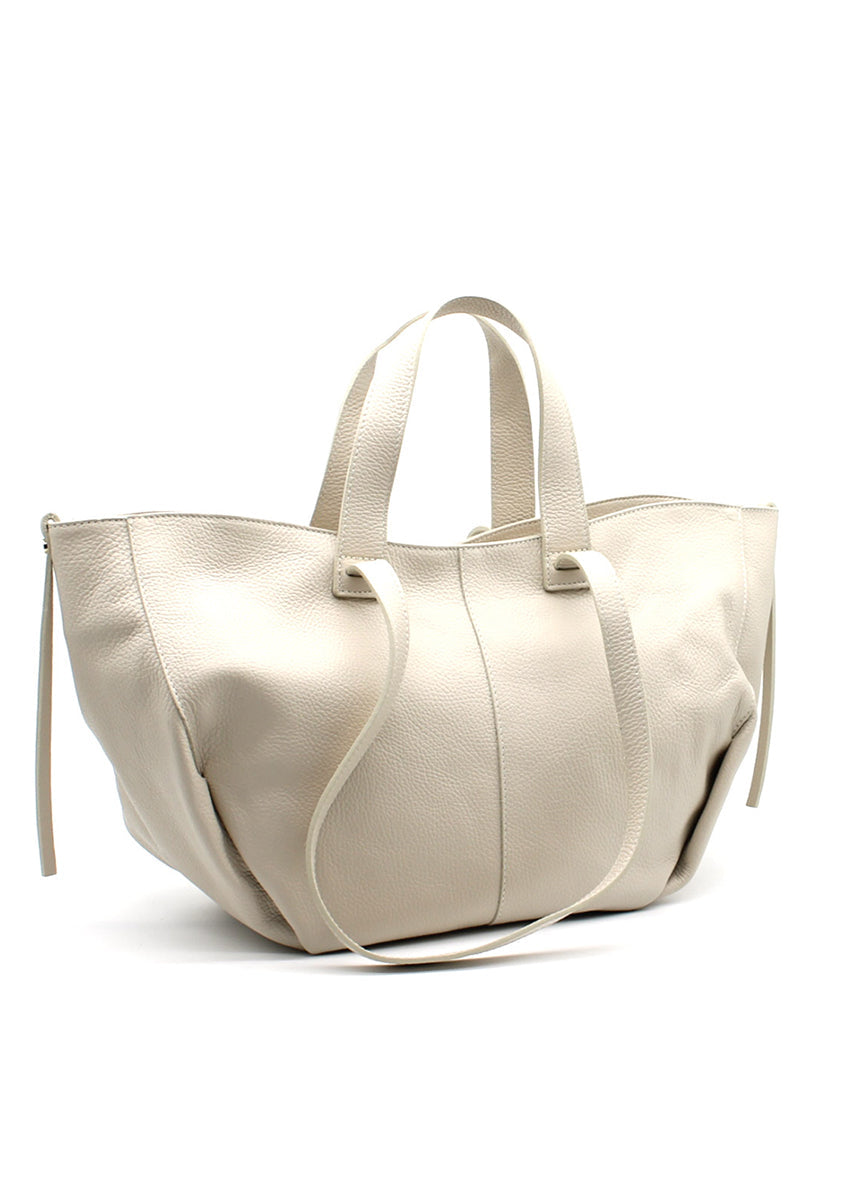 LEATHER BEIGE BEERA BAG