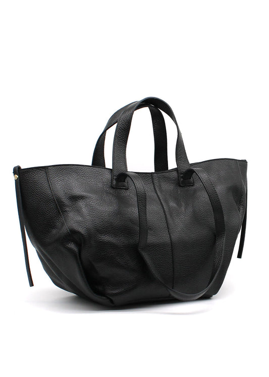 LEATHER BLACK BEERA BAG