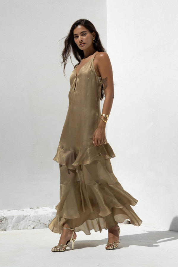Nema resort wear “Gold olive dress”