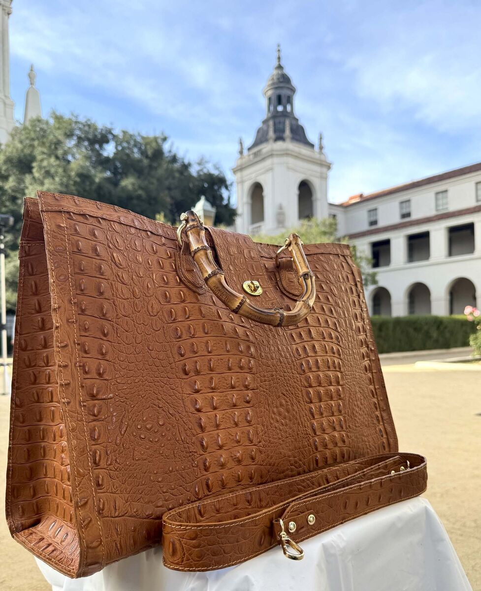 XL Croco Women Italian Leather Outdoor Crossbody Shoulder Bag