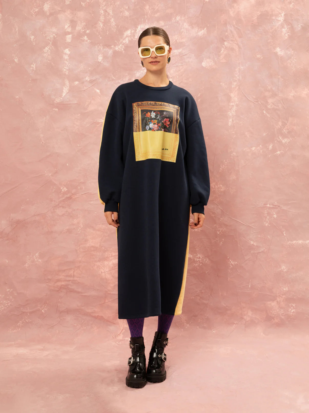 WE__ARE
FUTTER OVERSIZED DRESS - BLUE/YELLOW