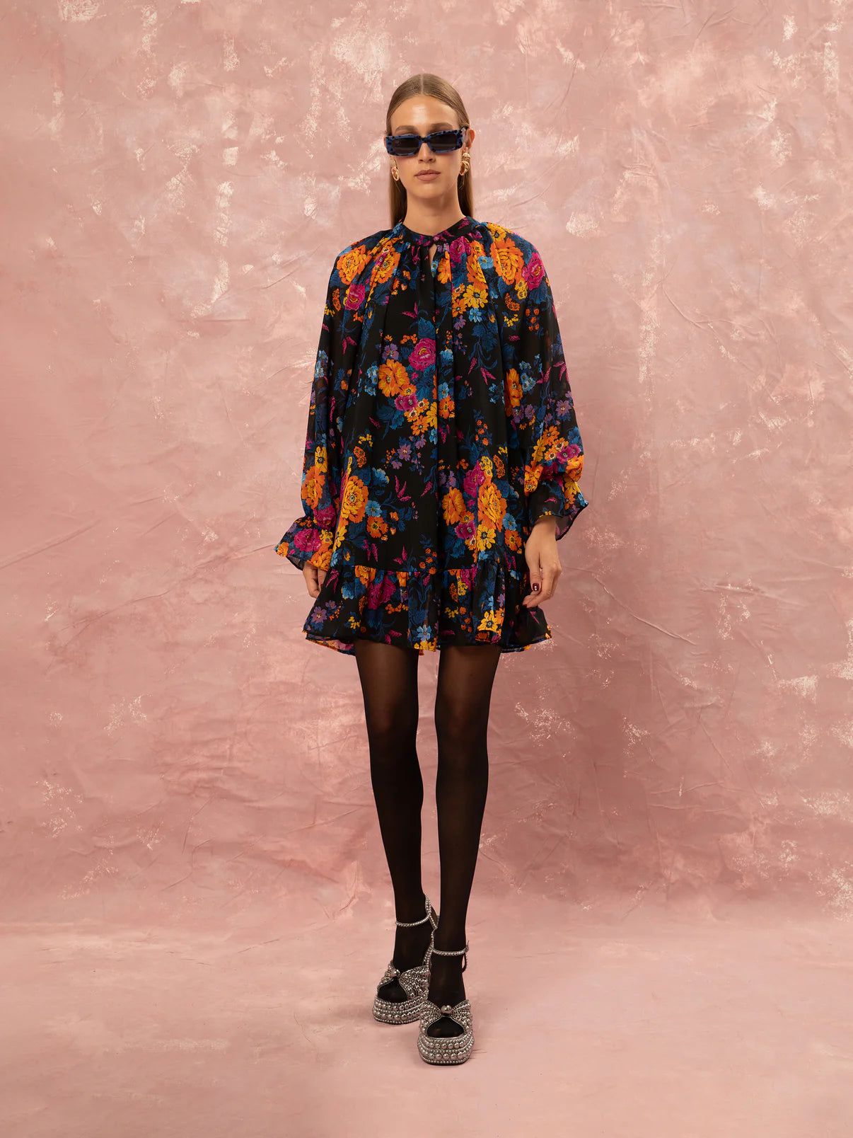 WE__ARE
CHIFFON MINI DRESS - TAPETSARIA BLACK