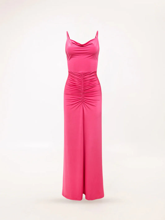 WE__ARE
RUCHED JERSEY MAXI DRESS FUCHSIA