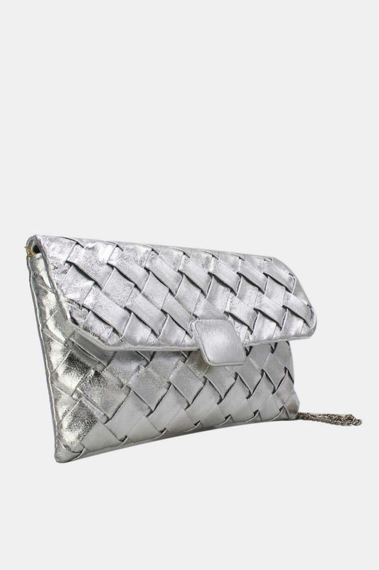 BRAIDED OCCASION BAG - SILVER