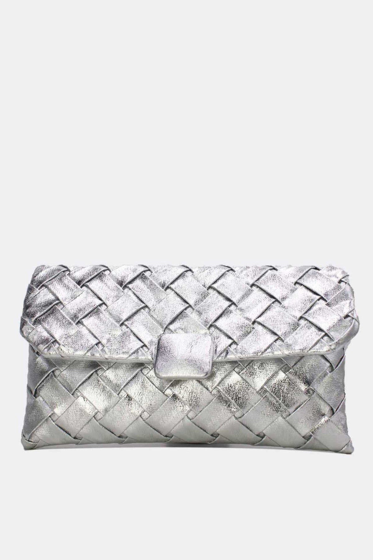 BRAIDED OCCASION BAG - SILVER
