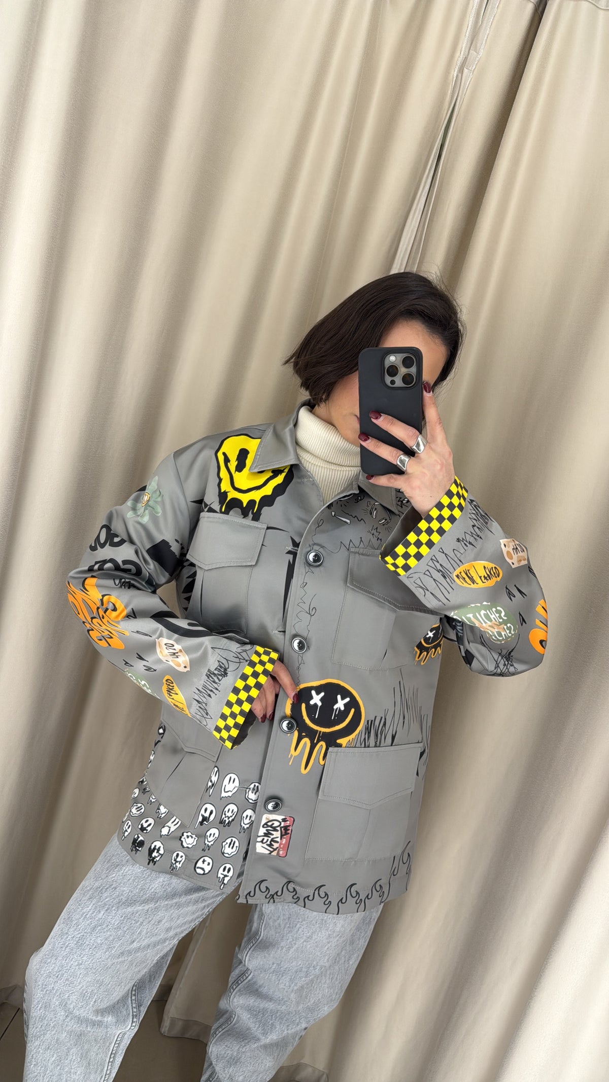 Never On Sunday “Urban Rebel” Utility Jacket Grey