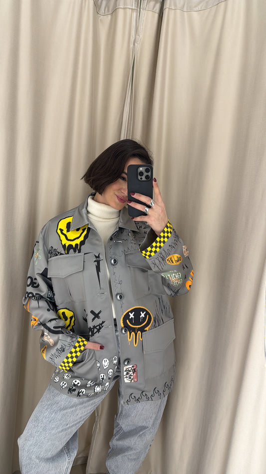 Never On Sunday “Urban Rebel” Utility Jacket Grey