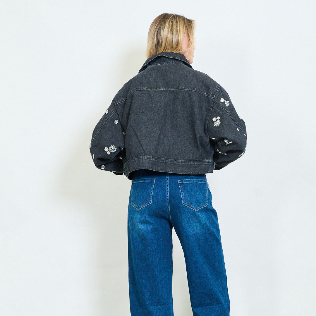 Floral Embroidered Denim Jacket