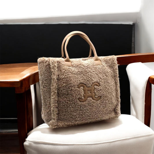 Big Furry tote bag with logo Mole
