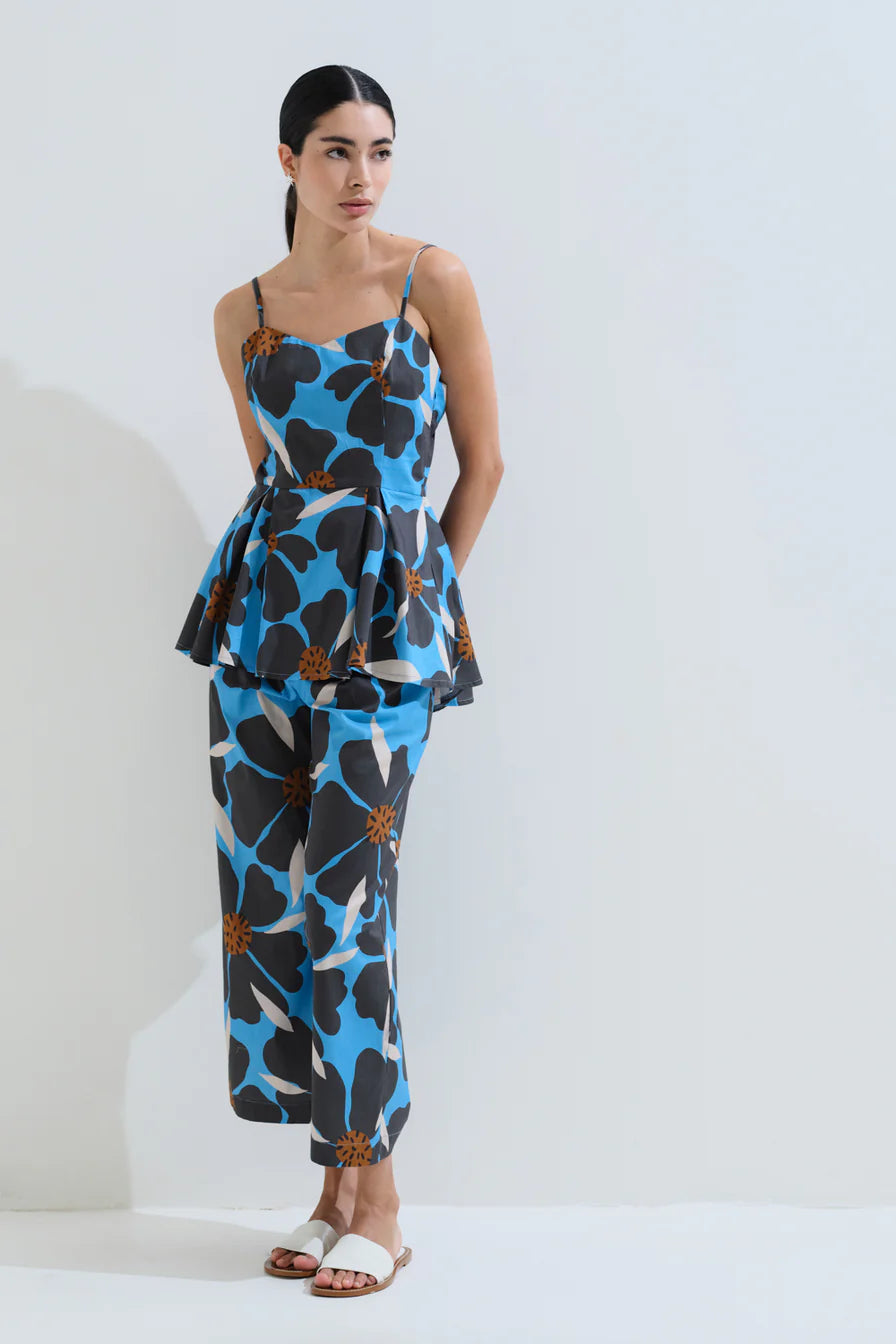 Floral cropped pants