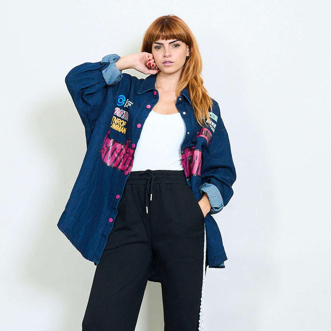 Graphic Overshirt Blue