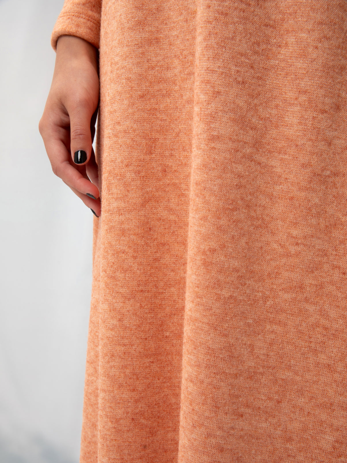 A-LINE KNITTED SKIRT ORANGE