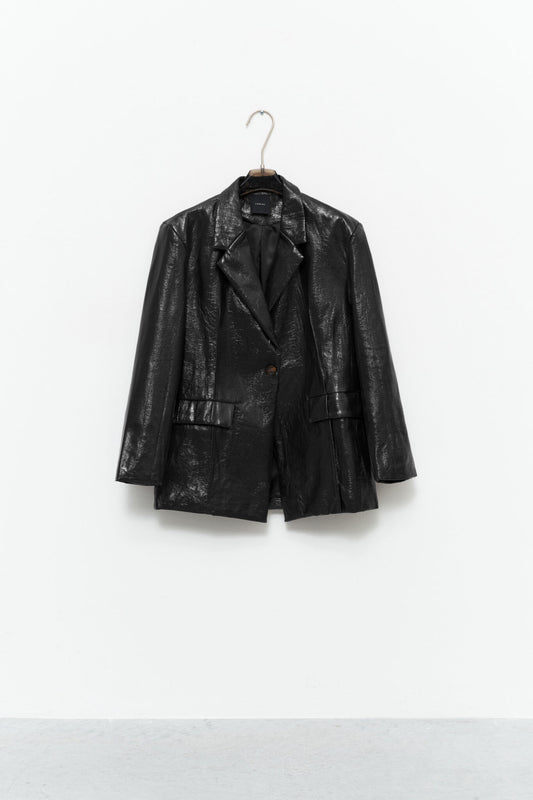 Blazer black vinyl eco lather