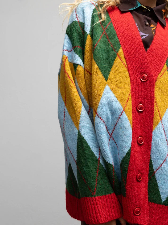WE__ARE PALOMA KNIT CARDIGAN - DIAMOND GREEN