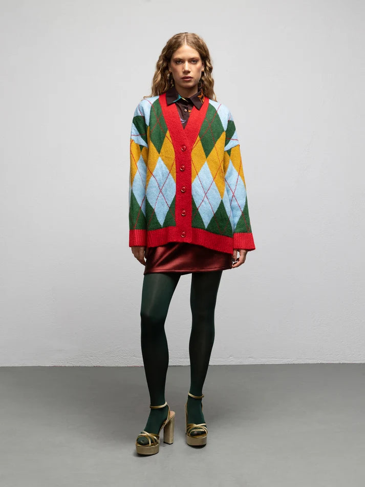 WE__ARE PALOMA KNIT CARDIGAN - DIAMOND GREEN