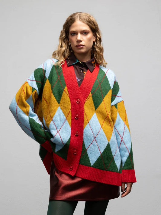 WE__ARE PALOMA KNIT CARDIGAN - DIAMOND GREEN