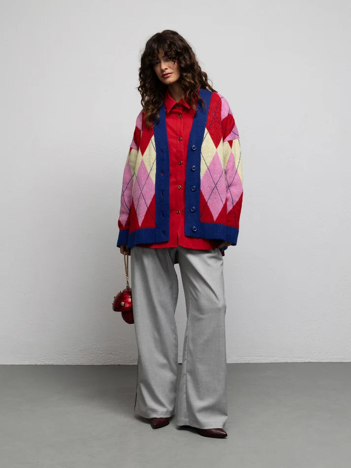 WE__ARE PALOMA KNIT CARDIGAN - DIAMOND PINK