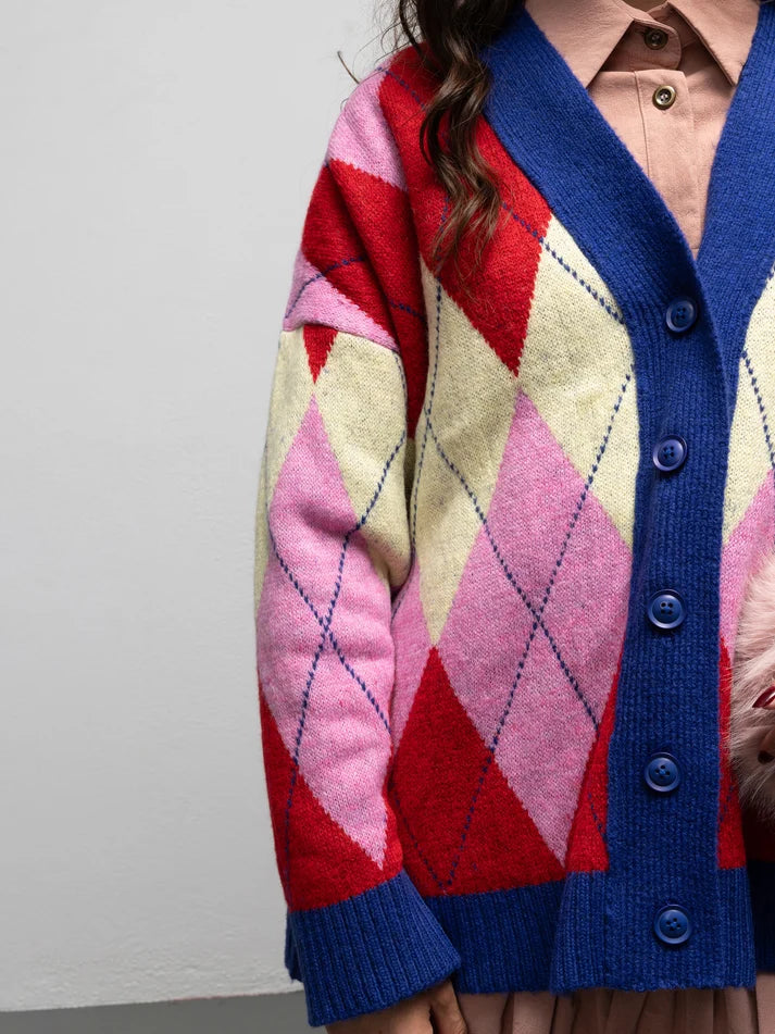 WE__ARE PALOMA KNIT CARDIGAN - DIAMOND PINK