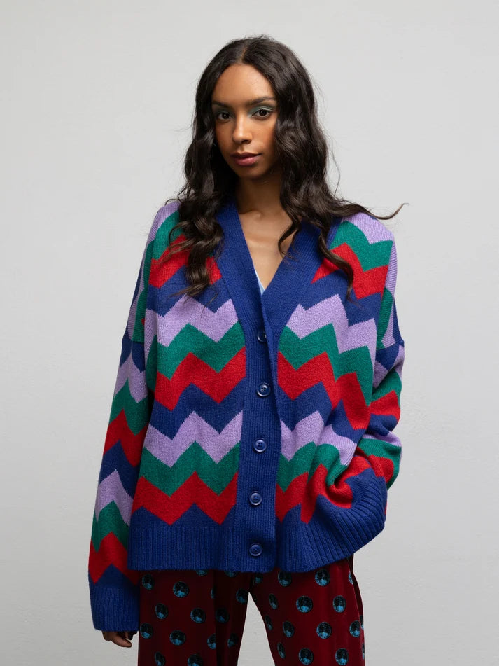 WE__ARE PALOMA KNIT CARDIGAN - ZIGZAG