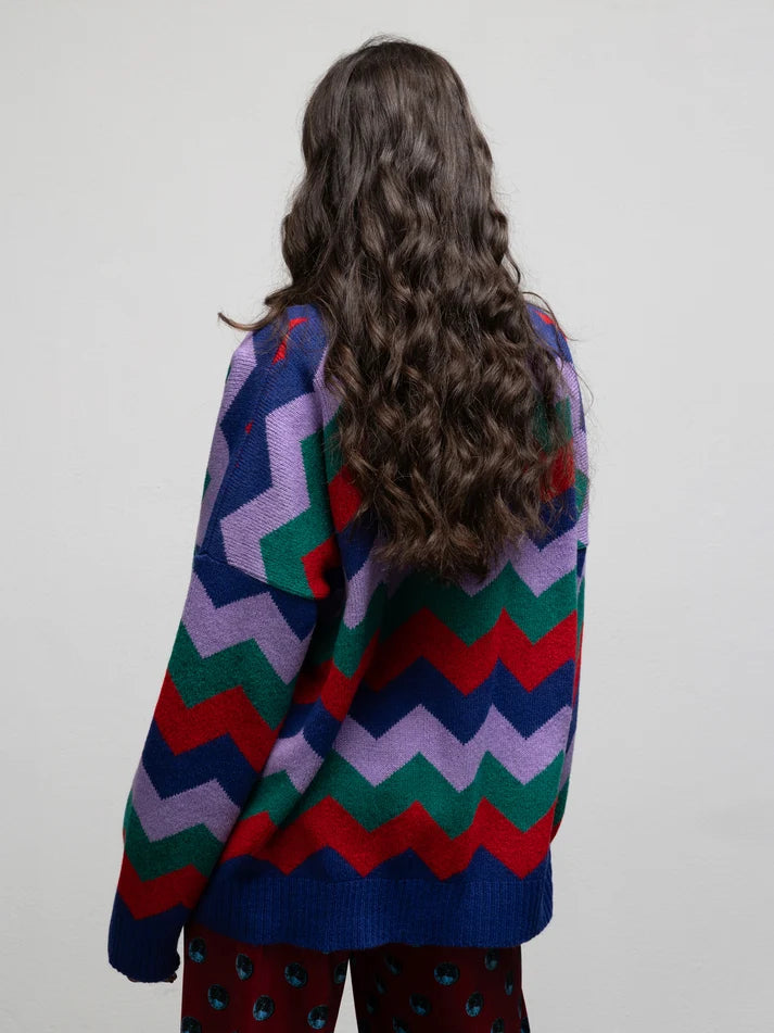 WE__ARE PALOMA KNIT CARDIGAN - ZIGZAG