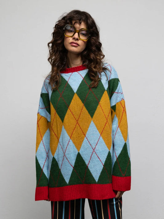 WE__ARE WARHOL KNIT SWEATER - DIAMOND GREEN