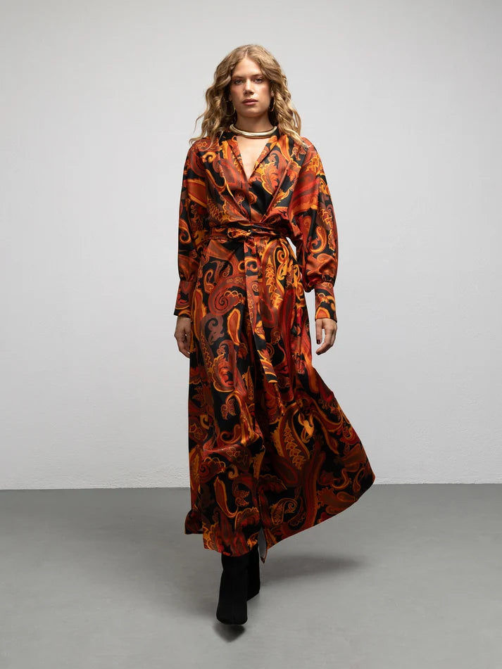 WE__ARE MANHATTAN DRESS - PAISLEY BLACK