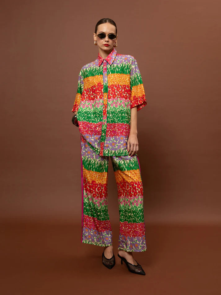 WE__ARE PAJAMA POPLIN PANTS - GARDEN