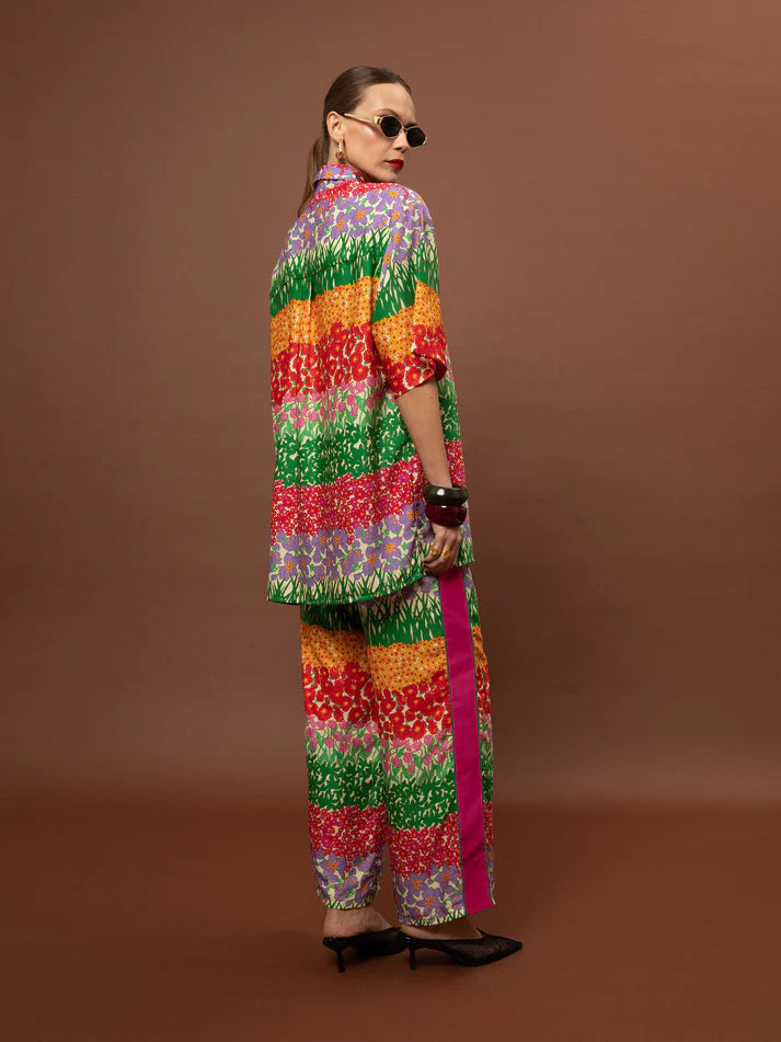 WE__ARE PAJAMA POPLIN PANTS - GARDEN