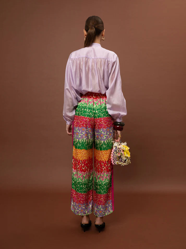 WE__ARE PAJAMA POPLIN PANTS - GARDEN