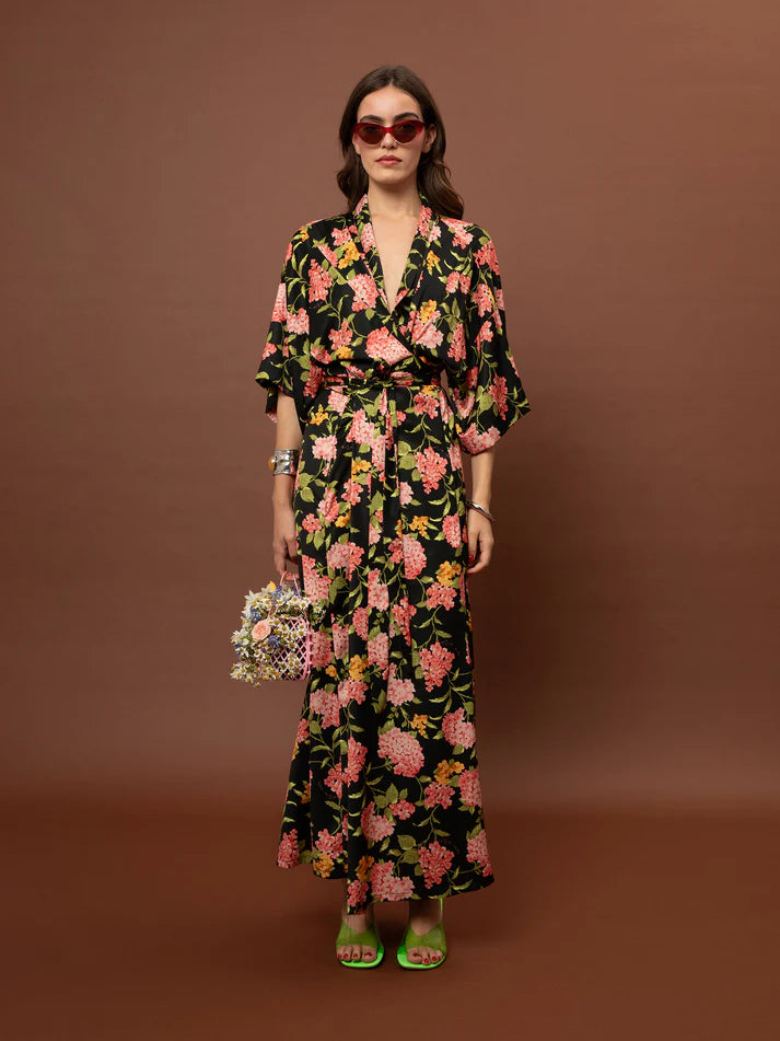 WE__ARE KAFTAN MAXI DRESS - ORTANSIES BLACK