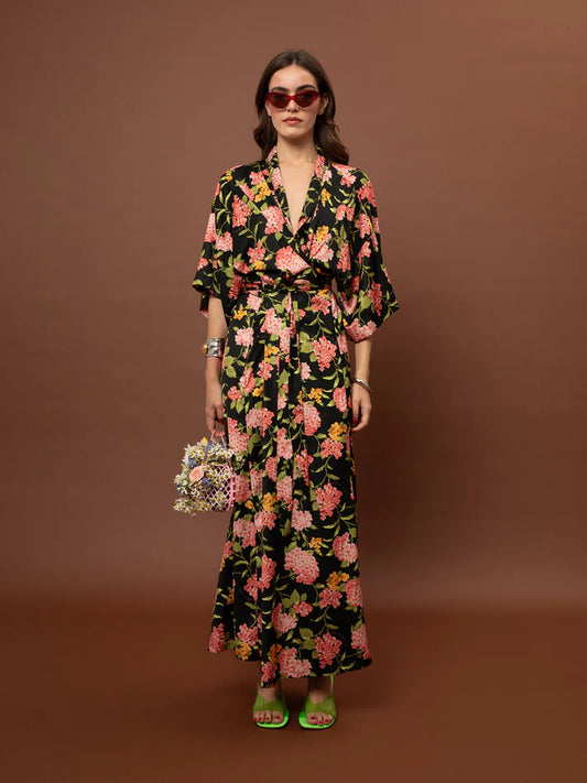 WE__ARE KAFTAN MAXI DRESS - ORTANSIES BLACK