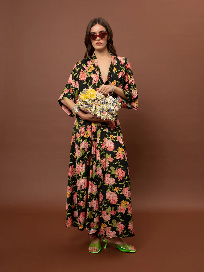 WE__ARE KAFTAN MAXI DRESS - ORTANSIES BLACK