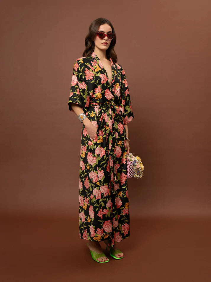 WE__ARE KAFTAN MAXI DRESS - ORTANSIES BLACK