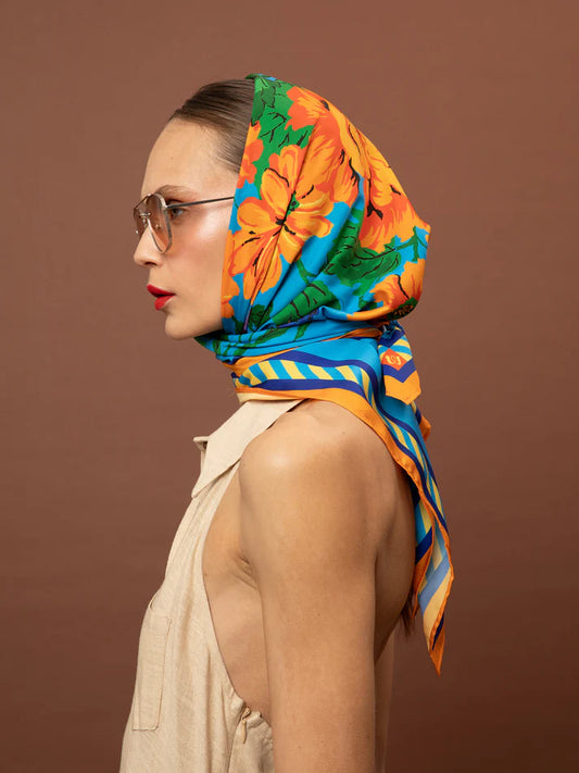 WE__ARE SATIN SCARF/TOP - TAPETSARIA AQUA