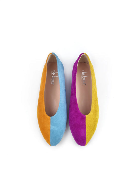 EDITH MULTICOLOR SUEDE BALLERINAS